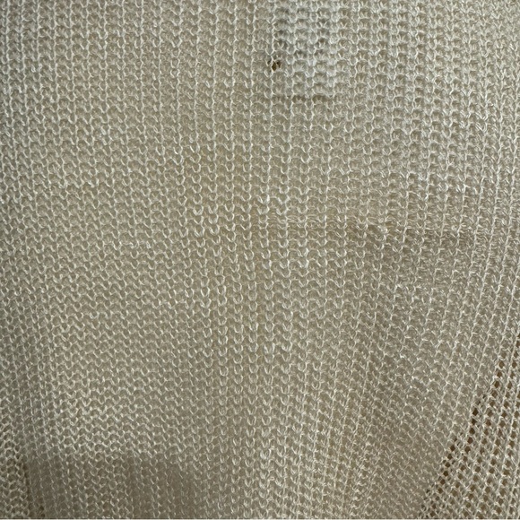 Anthropologie Akemi + Kin Lightweight‎ Cream Off White Ecru Boho Cardigan OSFM - Picture 8 of 9